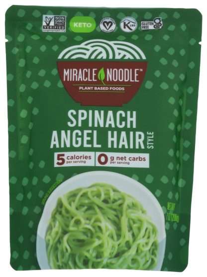 MIRACLE NOODLE: Ready To Eat Spinach Angel Hair, 7 oz