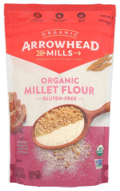 ARROWHEAD MILLS: Organic Gluten Free Millet Flour, 23 oz