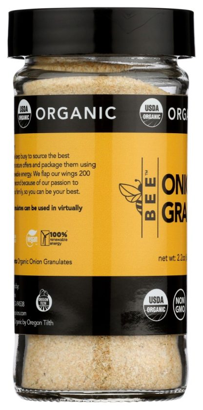 BEE SPICES: Organic Onion Granulates, 2.2 oz