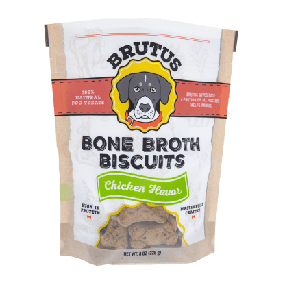 BRUTUS BROTH: Dog Biscuit Chkn, 8 oz