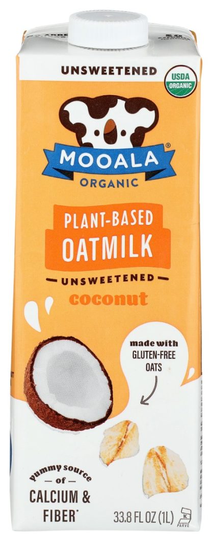 MOOALA: Unsweetened Coconut Oat Milk, 33.8 FL OZ
