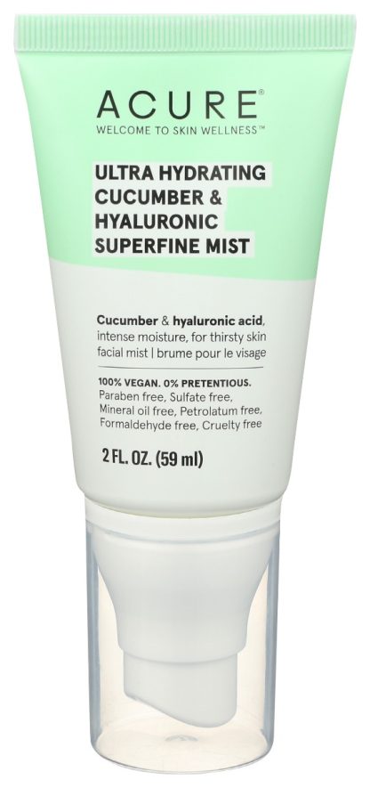 ACURE: Ultra Hydrating Cucumber and Hyaluronic Superfine Mist, 2 FL OZ
