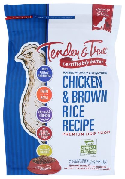 TENDER AND TRUE: Chicken and Brown Rice Dry Dog Food, 4 lb