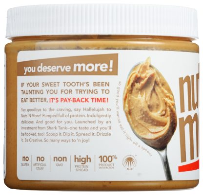 NUTS N MORE: Salted Caramel High Protein Peanut Butter Spread, 16.3 oz