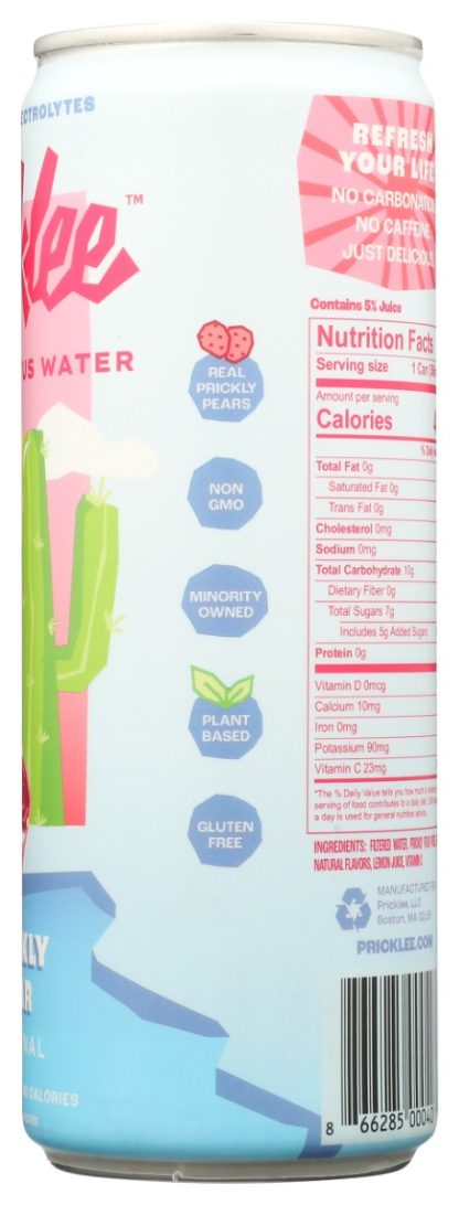 PRICKLEE: Prickly Pear Original Cactus Water, 12 FL OZ