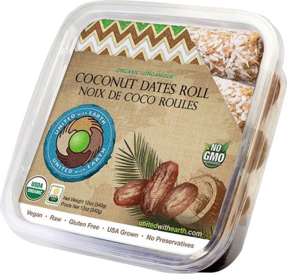 UNITED WITH EARTH: Organic Date Coconut Roll, 12 oz