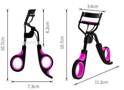 2 Color Curled Eyelash Curler Ladies Portable Beauty Tool Holder