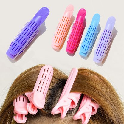 3 Pcs Natural Fluffy Curly Plastic Hair Root Fluffy Clip Hair Styling Clip Candy Color Air Bangs Curler Hair Pins Accessories