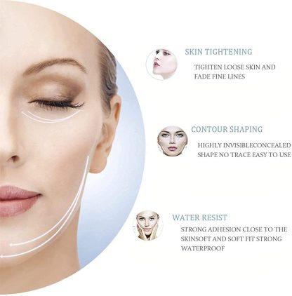 Face Lift Tape, 40 PCS Face Tape Lifting Invisible, Waterproof Instant Face-lifting Tool, Hiding Facial Wrinkles, Double Chin, V-line Face & Tightening Skin