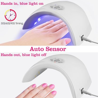 36W UV LED Lamp Nail Gel Dryer 12 LEDs Sensor Fingernail Toenail Gel Curing Machine Nail Art Painting