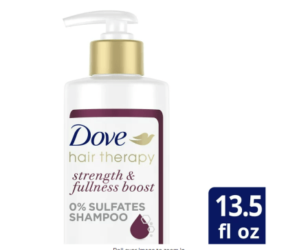 Dove Thickening Shampoo; Strength & Fullness Boost Sulfate-Free for Thin; Fine Hair; 13.5 oz