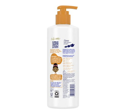Dove Kids Care Hair Love Shampoo; Infused with Coconut Oil and Shea Butter for Coils; Curls; and Waves; 17.5 oz