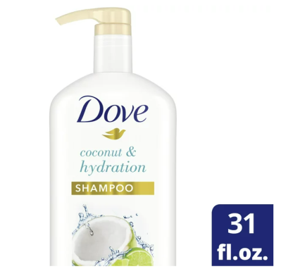 Dove Moisturizing Shampoo; Nourishing Secrets Coconut & Hydration with Pump for All Hair Types; 31 oz