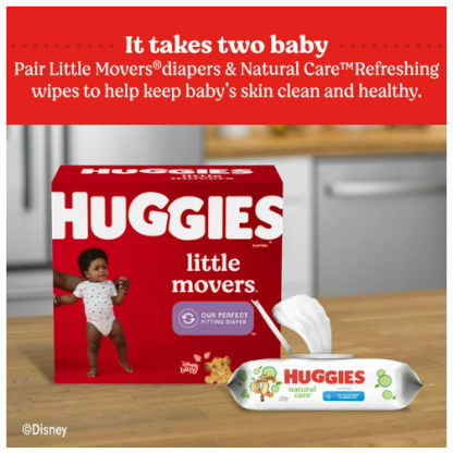 Huggies Natural Care Refreshing Baby Wipes; Cucumber Scent; 56 Count