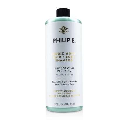 Philip B - Nordic Wood Hair + Body Shampoo (Invigorating Purifying - All Hair Types) - 947ml/32oz