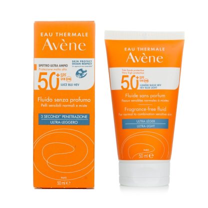 AVENE - Very High Protection Fragrance-Free Fluid SPF50+ - For Normal to Combination Sensitive Skin 149128 50ml/1.7oz