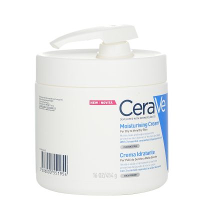 CERAVE - Moisturising Cream For Dry to Very Dry Skin (With Pump) 551954 454g/16oz