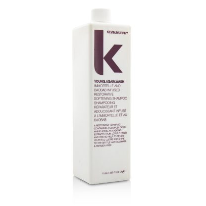 KEVIN.MURPHY - Young.Again.Wash (Immortelle and Baobab Infused Restorative Softening Shampoo - To Dry Brittle Hair) 1000ml/33.6oz