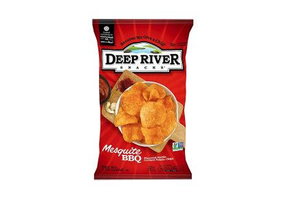 DEEP RIVER: Mesquite Bbq Kettle Cooked Potato Chips, 8 oz