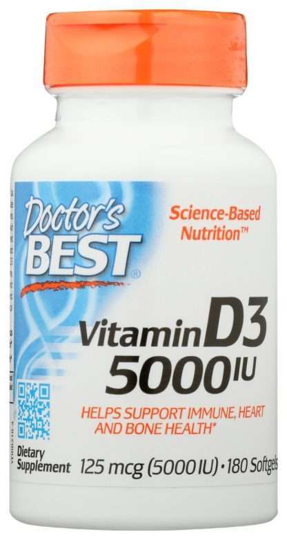 DOCTORS BEST: Vitamin D3 125mcg, 180 sg