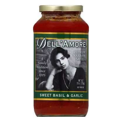 DELL AMORE: Sweet Basil and Garlic Marinara Sauce, 25 oz