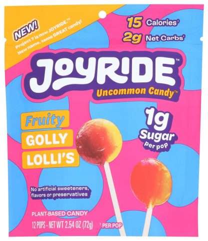 JOYRIDE: Fruity Golly Lollis Candy, 2.54 oz