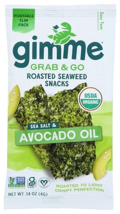 GIMME: Grab and Go Sea Salt Avocado Oil Seaweed, 0.7 oz