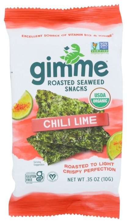 GIMME: Chili Lime Seaweed Snacks, 0.35 oz