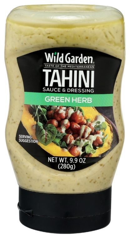 WILD GARDEN: Sauce and Dressing Green Herb Tahini, 9.9 oz