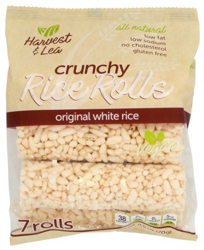 HARVEST AND LEA: Crunchy White Rice Rolls, 2.5 oz