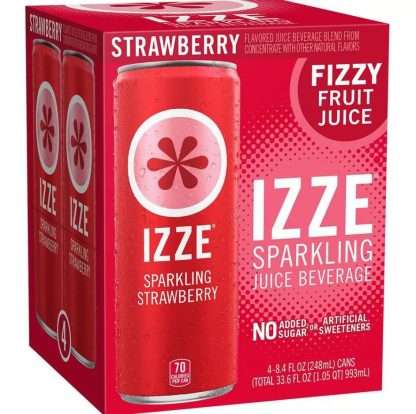 IZZE BEVERAGE: Strawberry Sparkling Juice, 33.6 FL OZ
