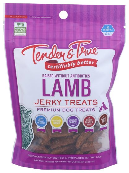 TENDER AND TRUE: Lamb Jerky Treats, 4 oz