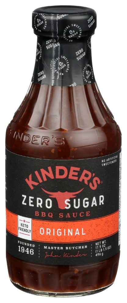 KINDERS: Zero Sugar Original Bbq Sauce, 17.5 oz