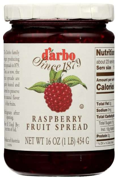 DARBO: Fruit Spread Fruit Raspberry, 16 OZ