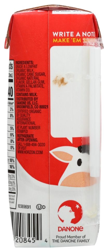 HORIZON: Organic Low Fat Vanilla Milk Box, 8 FL OZ