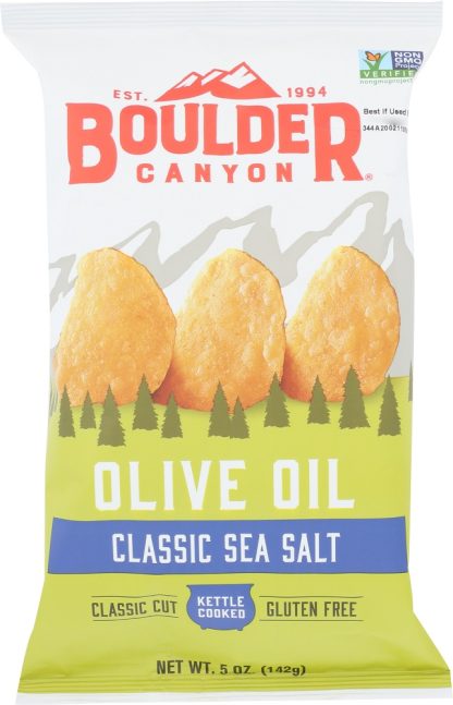 BOULDER CANYON: Olive Oil Classic Sea Salt Chips, 5 oz