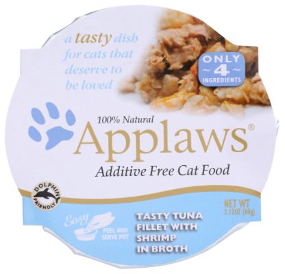 APPLAWS: Tasty Tuna Fillet with Shrimp Cat Food, 2.12 oz