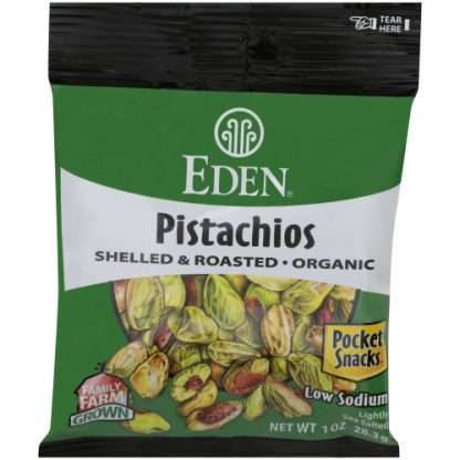 EDEN FOODS: Pistachios Pocket Snacks Organic, 1 oz