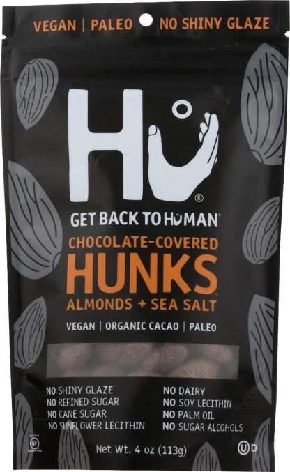 HU: Chocolate Covered Hunks Almonds and Sea Salt, 4 oz