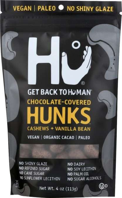 HU: Chocolate Covered Hunks Cashews and Vanilla Bean, 4 oz