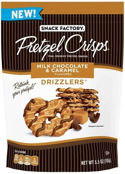 Snack Factory: Pretzel Crisps Milk Chocolate Caramel, 5.50 oz