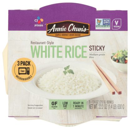 ANNIE CHUNS: Sticky White Rice 3Pk, 22.2 oz
