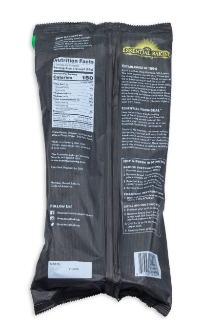THE ESSENTIAL BAKING COMPANY: Baguette French Demi Pack of 2, 14 oz