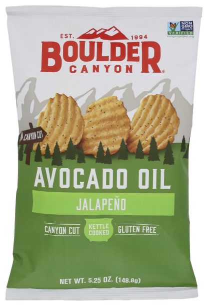 BOULDER CANYON: Jalapeno Avocado Oil Chip, 5.25 oz