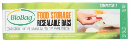 BIOBAG: Bag Food Strong Quart Size, 20 bg