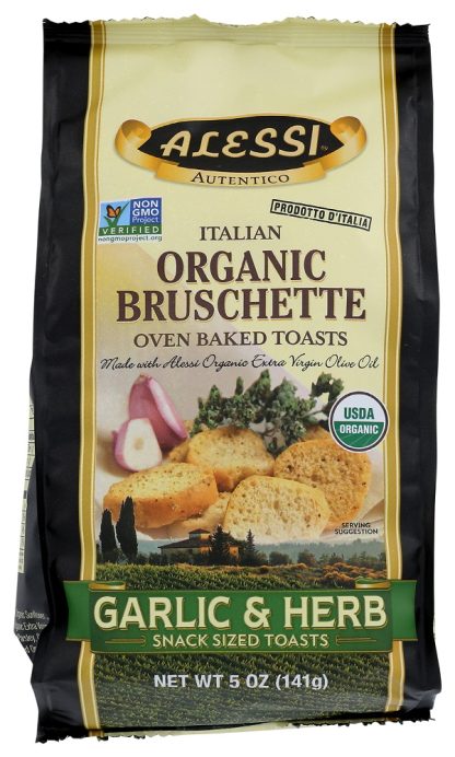ALESSI: Garlic and Herb Italian Organic Bruschette, 5 oz