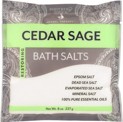 SOOTHING TOUCH: Bath Salt Cedar Sage, 8 oz