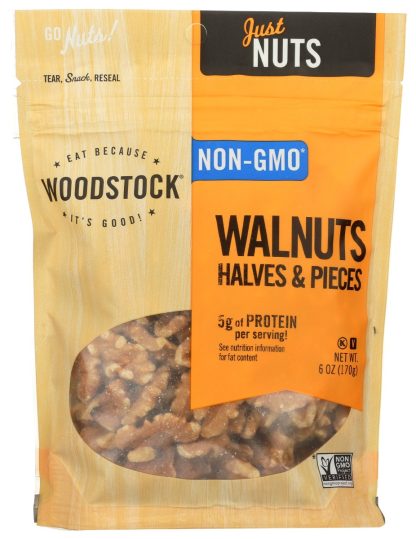 WOODSTOCK: Walnuts Halves And Pieces, 6 oz