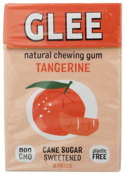 GLEE GUM: Natural Chewing Gum Tangerine, 16 pc