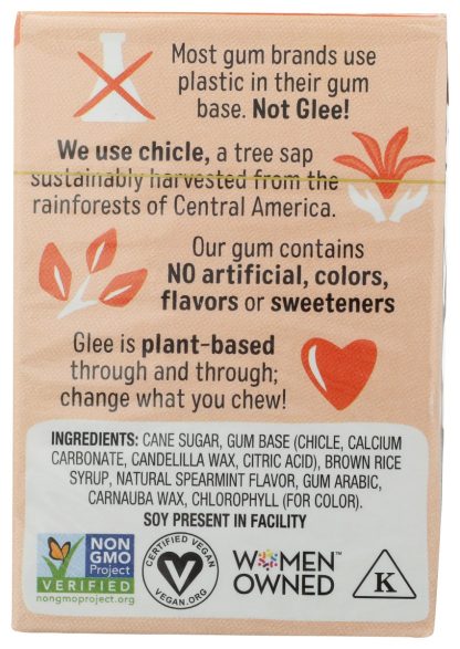 GLEE GUM: Natural Chewing Gum Tangerine, 16 pc